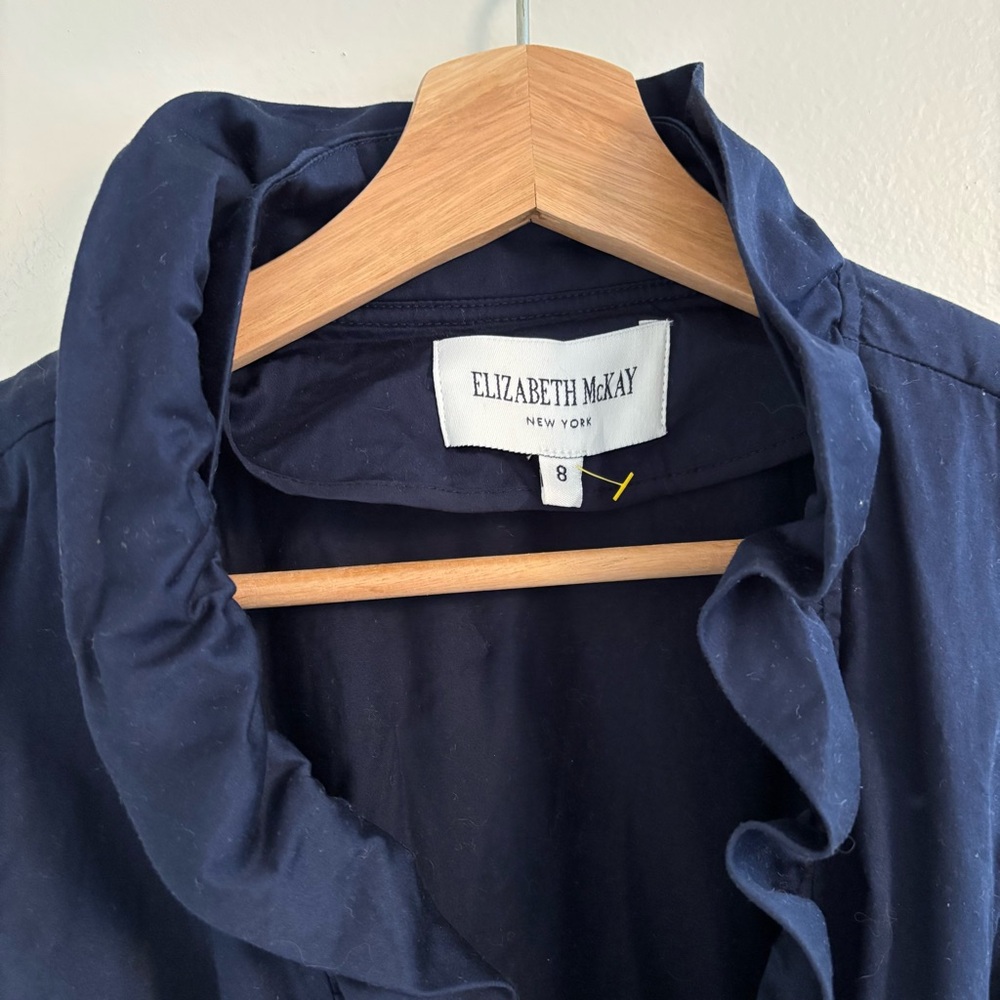 Elizabeth McKay Midnight Blue Ruffle Dress - Picture 3 of 11